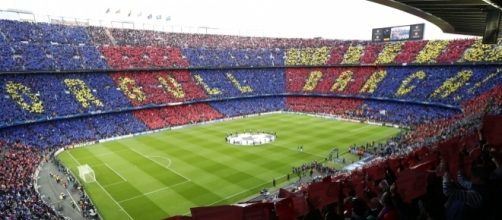 Camp Nou en un partido del Barça en Champions