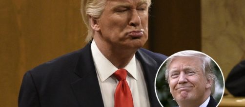 From a certain point of view, Alec Baldwin 'concedes' by cutting Trump act short. / Photo from 'Too Fab' - toofab.com