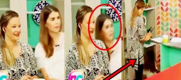 Apresentadora passa mal ao vivo Apresentadora passa mal ao vivo