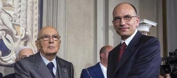 Giorgio Napolitano ed Enrico Letta Giorgio Napolitano ed Enrico Letta
