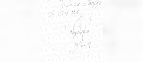 Pagina autografata da Michael Jackson del suo diario segreto (credits: radarOnline)