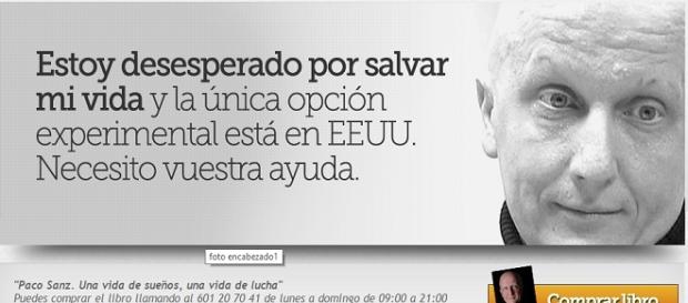 Imagen de la web de Paco Sanz promocionando su libro Imagen de la web de Paco Sanz promocionando su libro