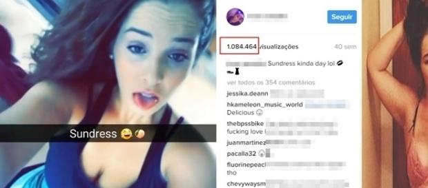 Mulher com bumbum gigante fatura alto exibindo seu corpo no Instagram. Mulher com bumbum gigante fatura alto exibindo seu corpo no Instagram.