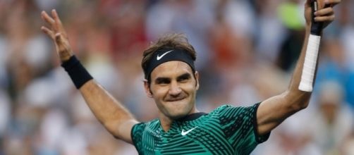 Roger Federer, vincitore per la terza volta del torneo ATP di Miami.