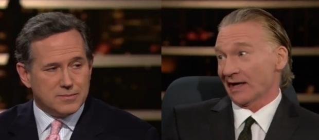 Bill Maher and Rick Santorum, via YouTube Bill Maher and Rick Santorum, via YouTube