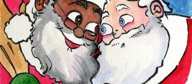 Il disegno di Kibblesmith che annuncia l'uscita di "Il marito di Babbo Natale" Il disegno di Kibblesmith che annuncia l'uscita di "Il marito di Babbo Natale"