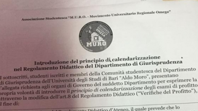 Il modulo di raccolta firme per l'inserimento del principio di calendarizzazione