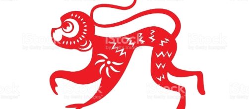 Red Paper Cut A Monkey Zodiac Symbols stock vector art 478324098 ... - istockphoto.com