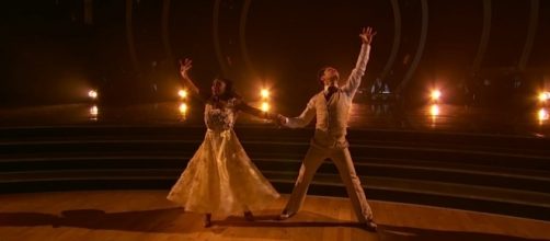 Simone Biles and Sasha Farber perform on 'Dancing with the Stars.' DWTS/YouTube
