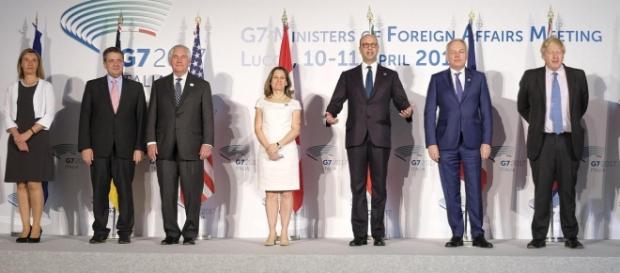 I ministri degli Affari Esteri al G7 di Lucca (tramite corriere.it) I ministri degli Affari Esteri al G7 di Lucca (tramite corriere.it)