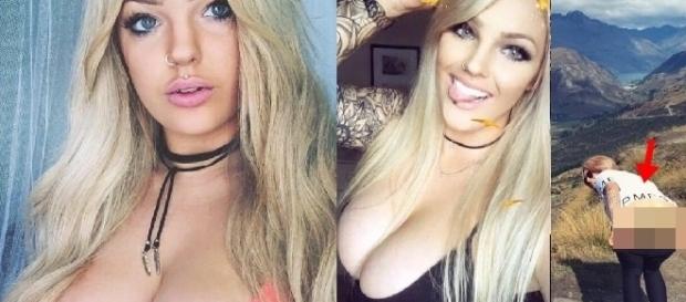 Jovem leiloa sua bunda na internet anunciando produtos em seu corpo Jovem leiloa sua bunda na internet anunciando produtos em seu corpo