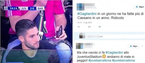 Gagliardini ripreso allo Juventus Stadium e la rabbia dei tifosi sui social (Fonte: EuroSport)