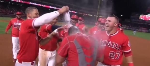 Angels celebrating another victory, Youtube MLB channel https://www.youtube.com/watch?v=TCnEl0o8iNs Angels celebrating another victory, Youtube MLB channel https://www.youtube.com/watch?v=TCnEl0o8iNs