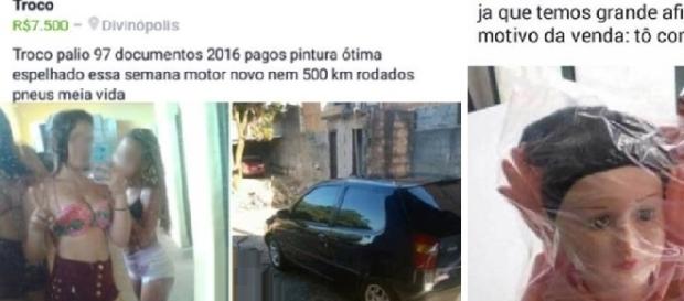Diversas coisas bizarras são colocadas a venda na internet. Diversas coisas bizarras são colocadas a venda na internet.