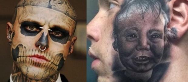 Eles foram ao extremo por causa de suas tatuagens Eles foram ao extremo por causa de suas tatuagens