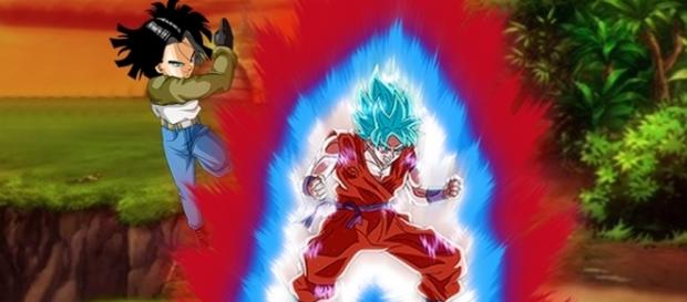 batalla de Androide 17 contra Son Goku batalla de Androide 17 contra Son Goku