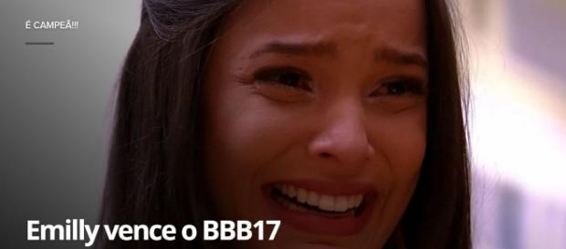 Emilly venceu o BBB 17, mas não foi recebida por Marcos (Foto: Reprodução) Emilly venceu o BBB 17, mas não foi recebida por Marcos (Foto: Reprodução)