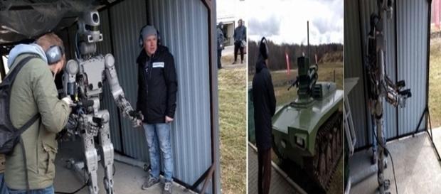 Na imagem o primeiro robô humanóide produzido pela Rússia. Na imagem o primeiro robô humanóide produzido pela Rússia.