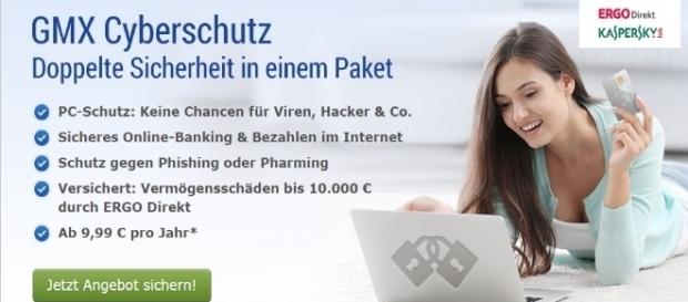 Werbung von GMX Cyberschutz / Foto: 1&1 Werbung Werbung von GMX Cyberschutz / Foto: 1&1 Werbung