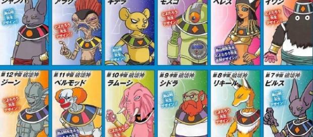 Los nombres oficiales de los 12 dioses de la destrucción. Los nombres oficiales de los 12 dioses de la destrucción.