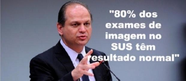 Ministro da Saúde diz que exames com resultado normal, são um desperdício (Foto: Reprodução) Ministro da Saúde diz que exames com resultado normal, são um desperdício (Foto: Reprodução)