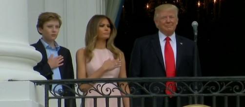 Melania Trump Reminds the President to Put His Hand Over His Heart? - snopes.com