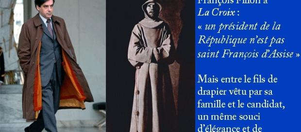 François Fillon a déclaré à La Croix qu'un président "n'est pas saint François d'Assise". Mais ils apprécient les bons tissus, en connaisseurs François Fillon a déclaré à La Croix qu'un président "n'est pas saint François d'Assise". Mais ils apprécient les bons tissus, en connaisseurs