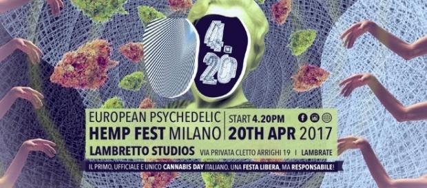 La locandina della 4.20 Hemp Fest di Milano La locandina della 4.20 Hemp Fest di Milano