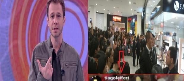 Vivian ficou impressionada com a multidão que esperava ela no shopping Vivian ficou impressionada com a multidão que esperava ela no shopping