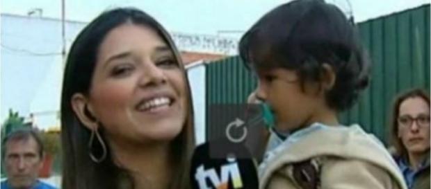 Martim pulou para o colo da repórter da TVI Martim pulou para o colo da repórter da TVI
