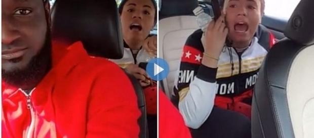 Na foto é possível ver a mulher descontrolada dentro do Uber. (Reprodução/Youtube/Arquivo Pessoal). Na foto é possível ver a mulher descontrolada dentro do Uber. (Reprodução/Youtube/Arquivo Pessoal).