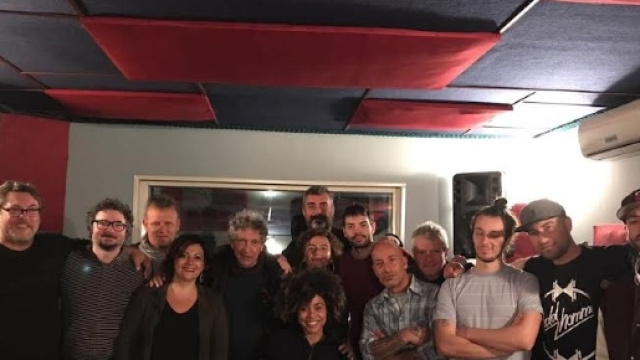 I Terroni Uniti durante la registrazione di Gente do Sud