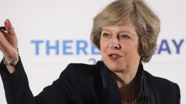 Immagine della premier inglese Theresa May
