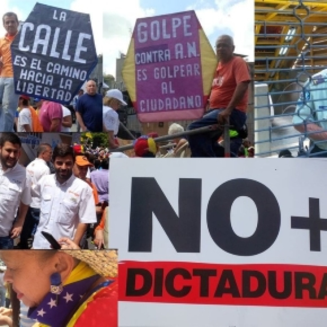 Venezolanos salieron a la calle a protestar por la sentencia del TSj