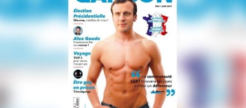 Quand un magazine LGBT met Macron torse nu en couverture