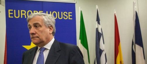 Antonio Tajani, presidente del Parlamento Europeo, alla Europe House (20 Aprile 2017) - Foto: Giulia Livia
