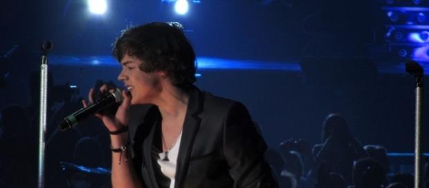 Harry Styles on stage X Factor Glasgow Harry Styles on stage X Factor Glasgow