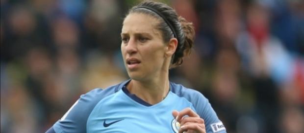 L'Américaine Carli Lloyd sous le maillot mancunien L'Américaine Carli Lloyd sous le maillot mancunien
