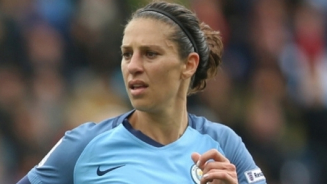 L'Am&eacute;ricaine Carli Lloyd sous le maillot mancunien
