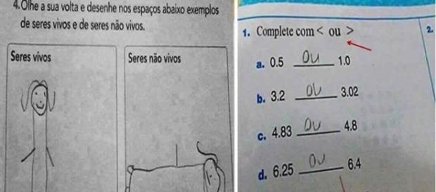Alunos criativos na hora da resposta Alunos criativos na hora da resposta