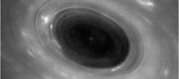 The image is of Saturn's Pole and the hurricane there, NASA The image is of Saturn's Pole and the hurricane there, NASA