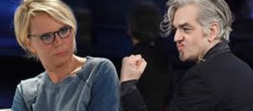 Morgan e la conduttrice Maria De Filippi