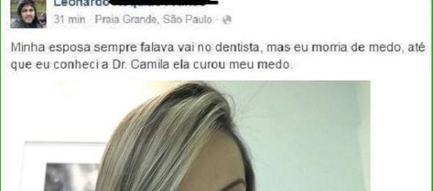 Comentário de um rapaz sobre a dentista Comentário de um rapaz sobre a dentista