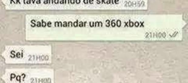 Parte da conversa em que a garota tenta impressionar o rapaz Parte da conversa em que a garota tenta impressionar o rapaz