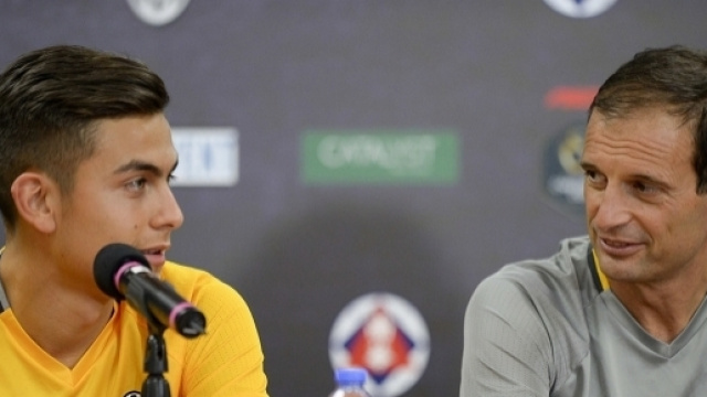Dybala e Allegri in conferenza stampa