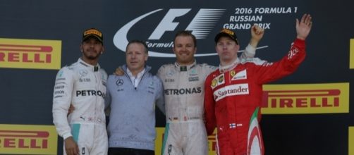 Il podio del Gran Premio di Russia edizione 2016