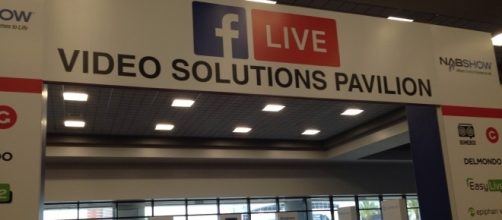 Facebook had a more visible presence at this year's NAB Show in Las Vegas. (Photo via M. Albertson)