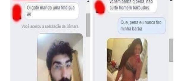 Print, homem com a barba ainda. Print, homem com a barba ainda.