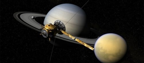 “Cassini, Titan & Saturn”, Kevin Gill (Flickr), Maya & Photoshop, by Kumanchick, Christian Lopez, NASA/JPL-Caltech