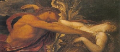 Pintura representando Orfeu e Eurídice, o seu grande amor